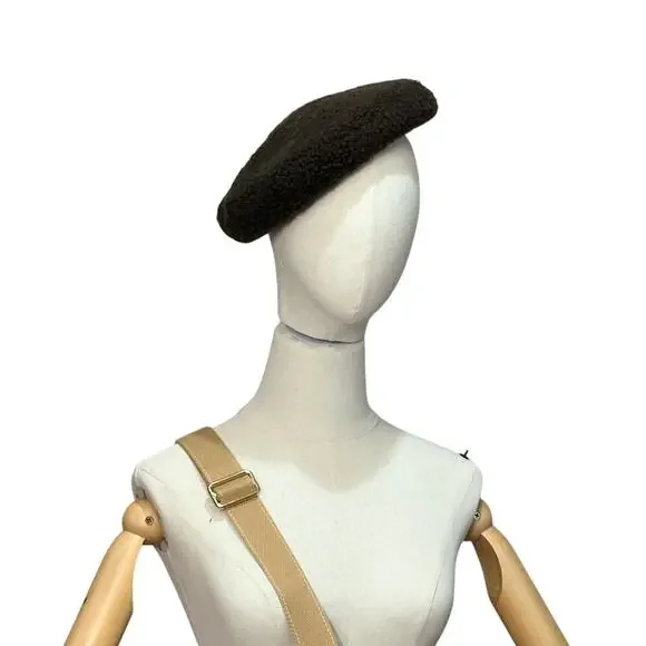 Hermes Mouton Brown Beret with Box Size 55 - Picture 2 of 13